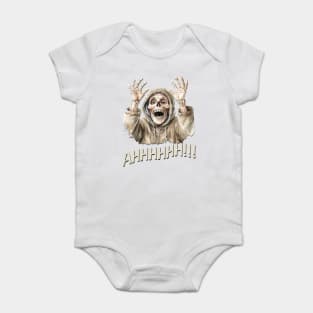 Ahhh! Funny Surprised Skeleton design Baby Bodysuit